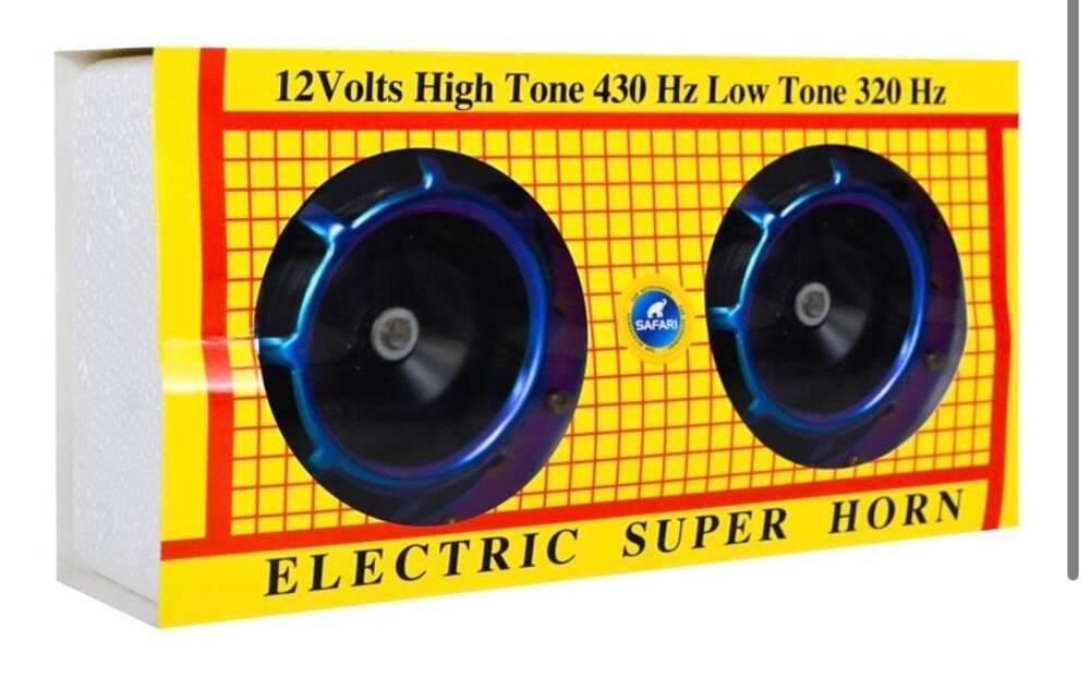Safari Electric Super Horn 12V 430/320 Hz Dual Tone Universal Car Horn Kit